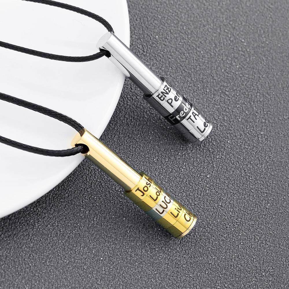 Christmas Gift Personalized whistle-type bar necklace for men