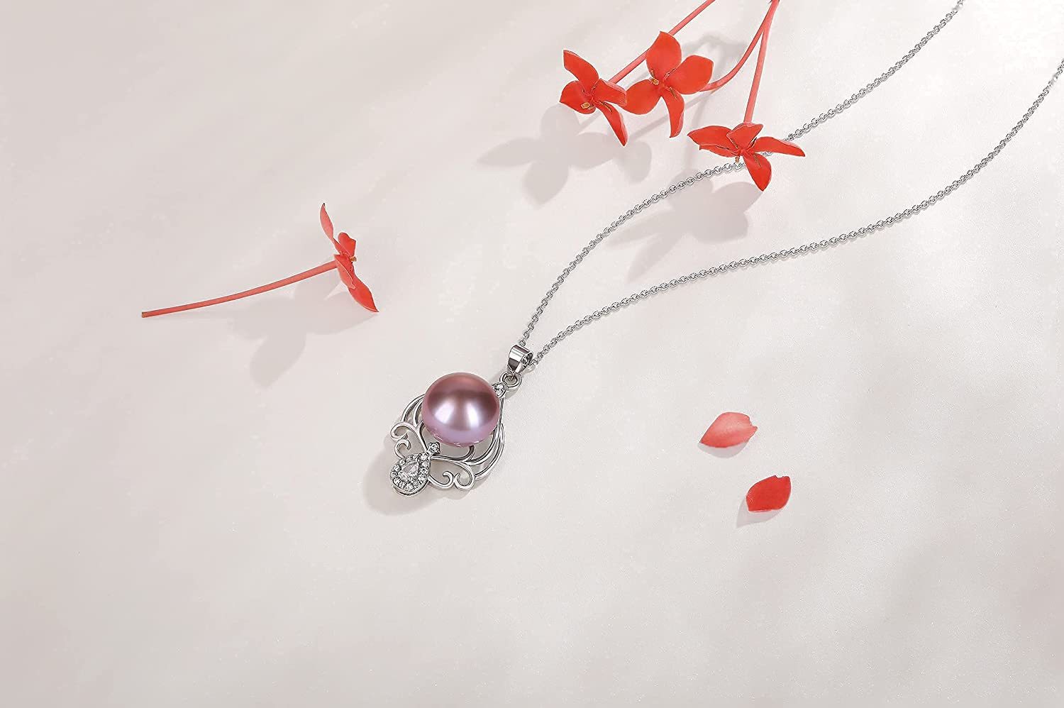 Mother's Day Gift Women's Pearl Pendant Necklace-Engravingift