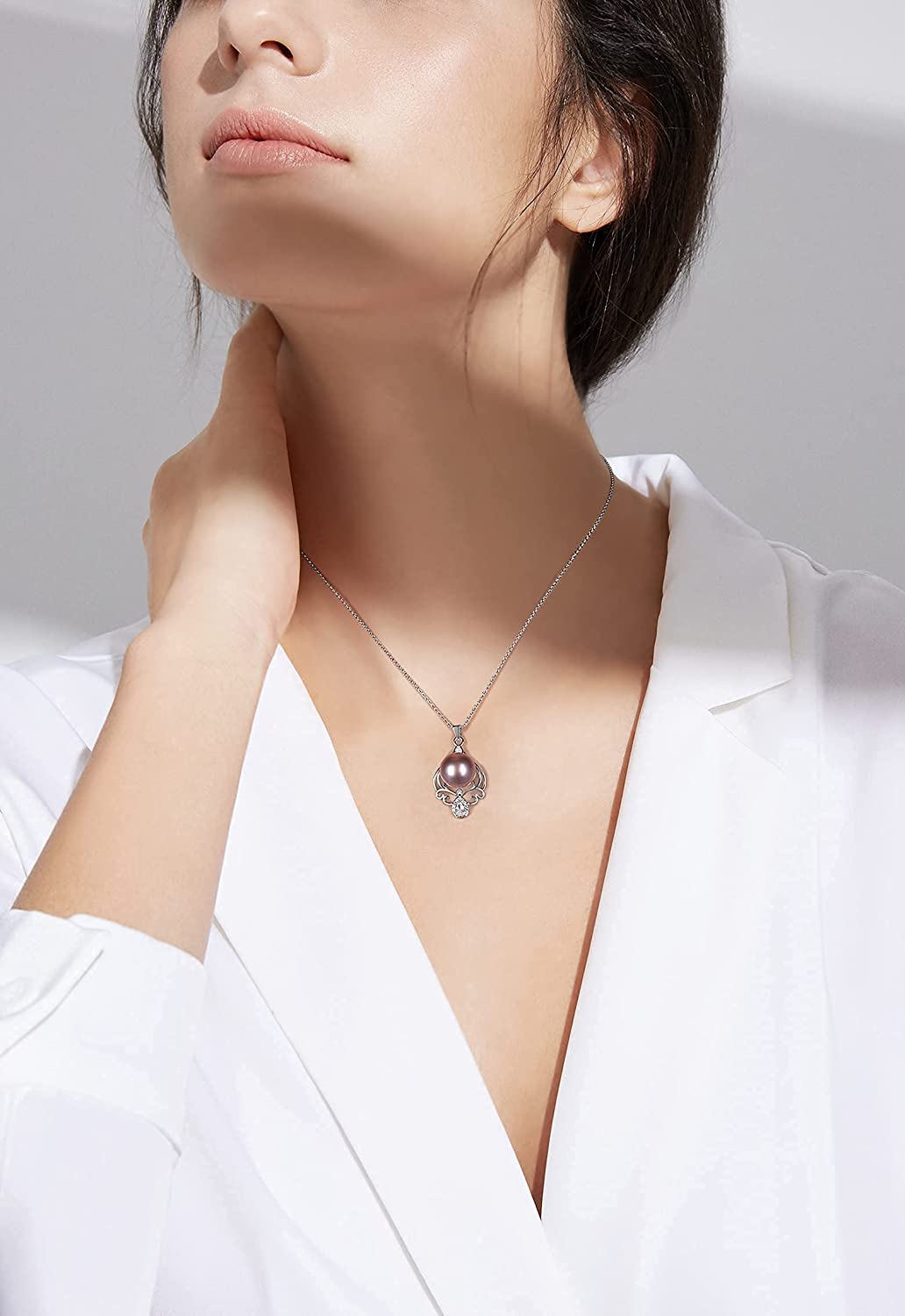 Mother's Day Gift Women's Pearl Pendant Necklace-Engravingift