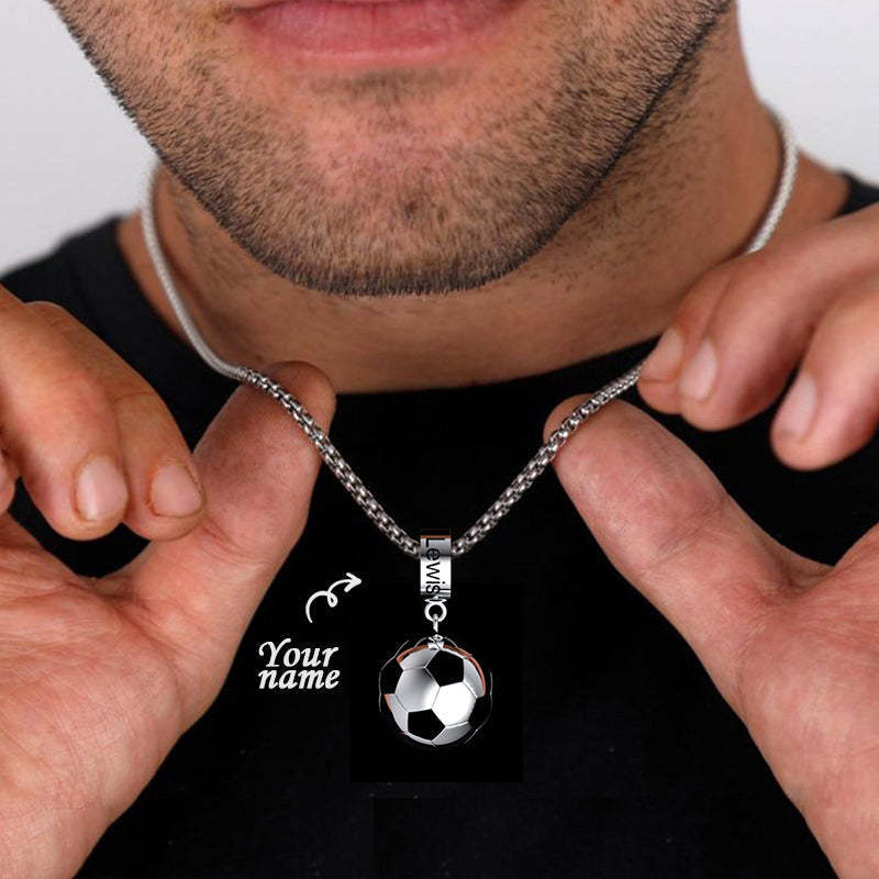 Mother's Day Gift World Cup Necklace Personalised Fashion Soccer Necklace For Celebrate-Engravingift