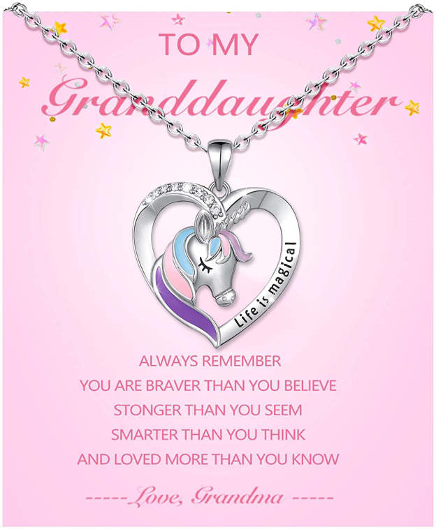 Mother's Day Gift Personalized Rainbow Unicorn Necklace-Engravingift