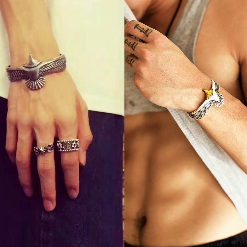 Christmas Gift Eagle Cuff Bracelet For Men Open Adjustable