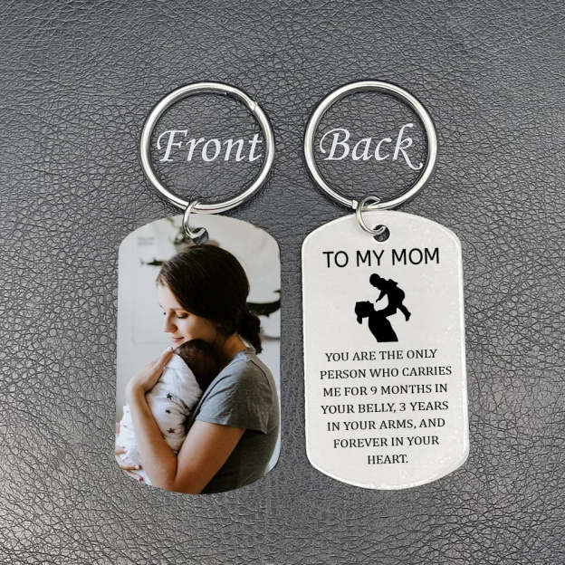 Mother's Day Gift Personalized Photo Keychain For Mother - FOREVER IN YOUR HEART