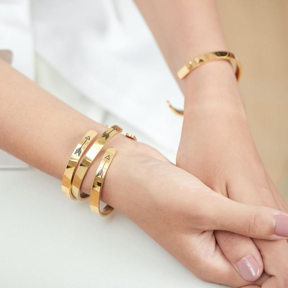 Mother's Day Gift Remember Who You Are and Straighten Your Crown Personalizable Cuff Bracelet-Engravingift
