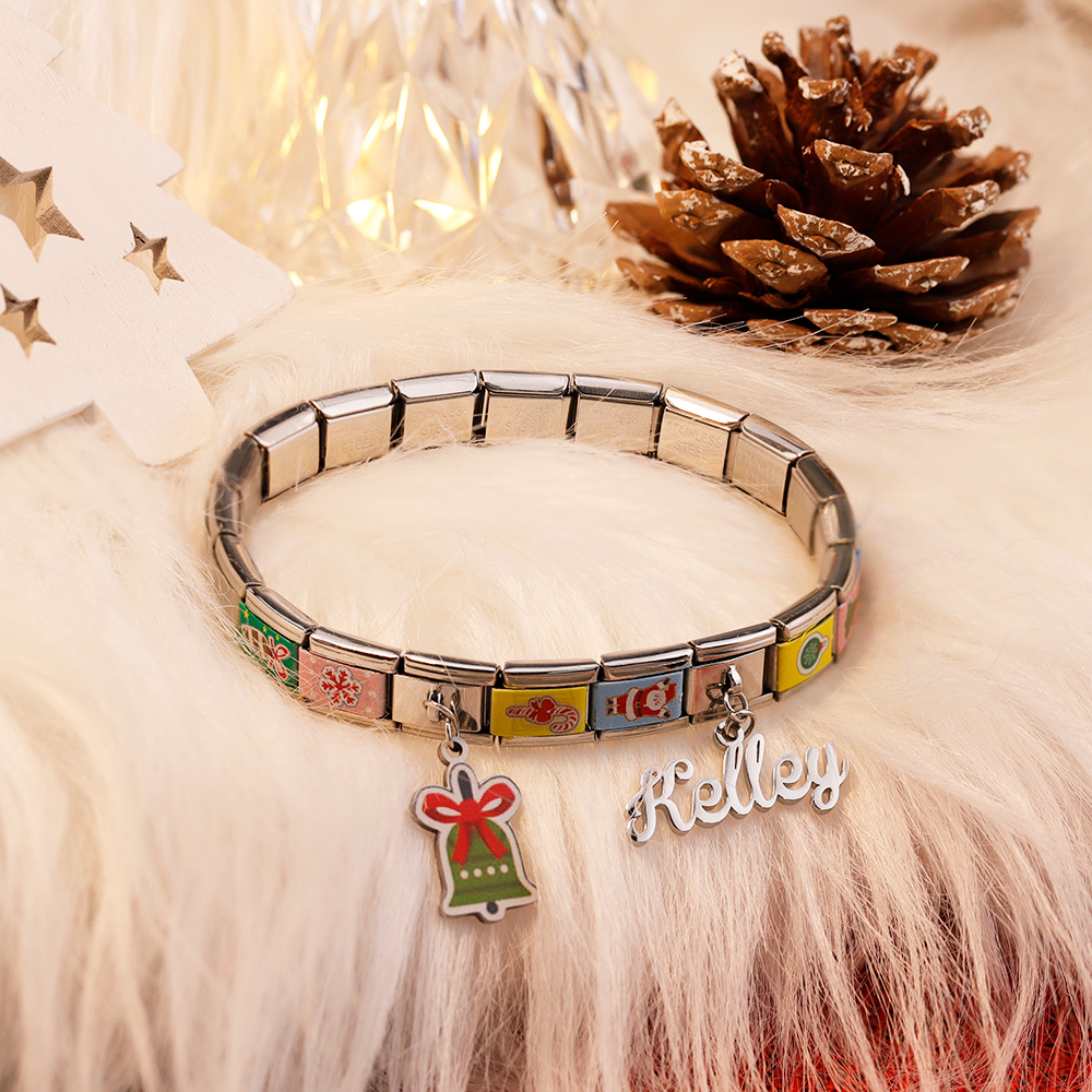 Christmas Gift Personalized Charm Italian Bracelet