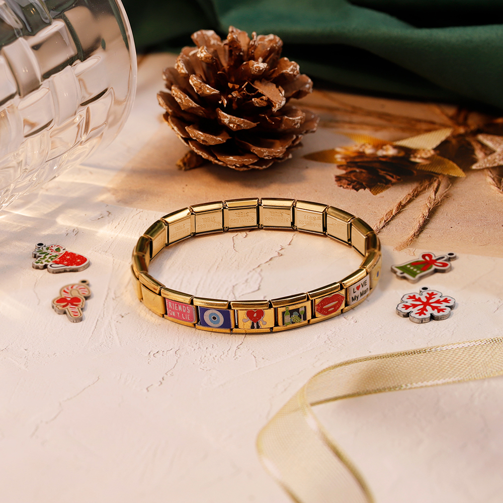 Christmas Gift Personalized Charm Italian Bracelet