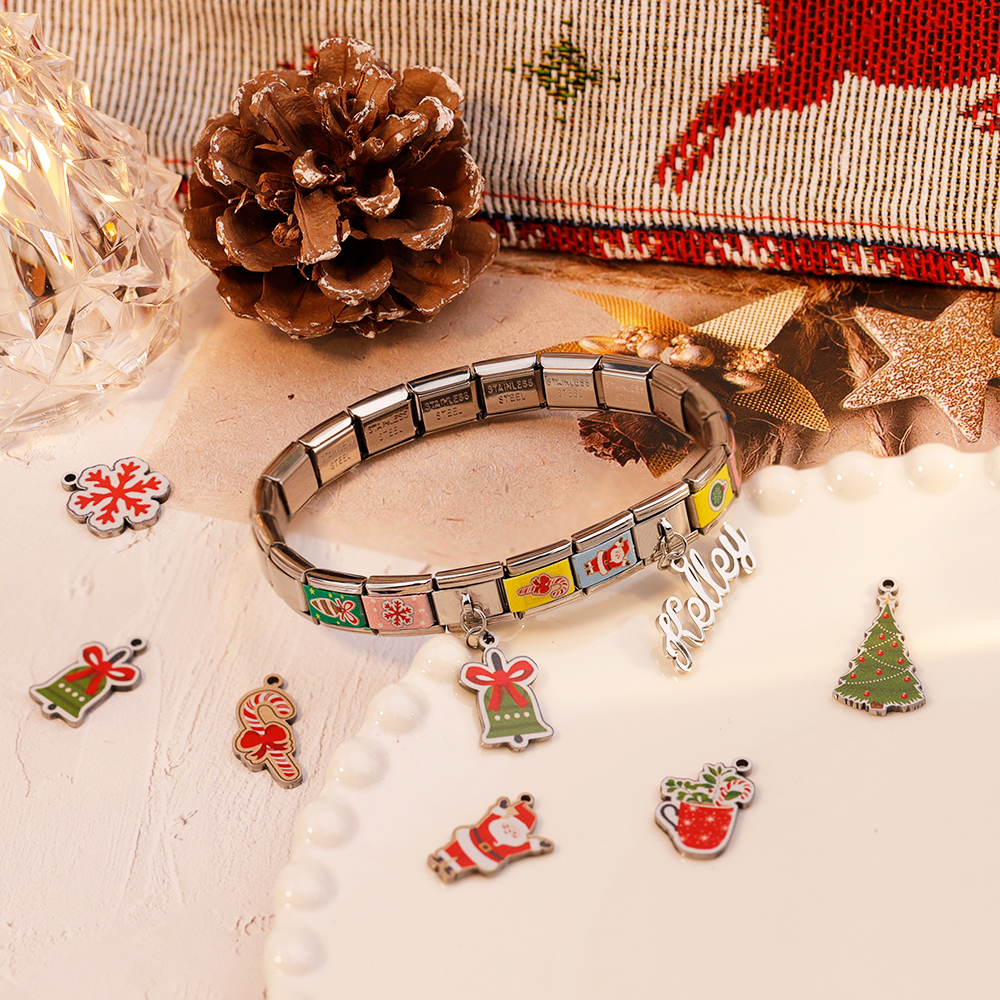 Christmas Gift Personalized Charm Italian Bracelet
