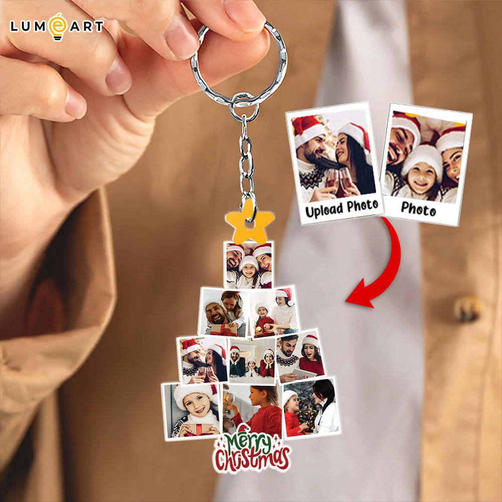 Personalized Family Christmas Tree Merry Christmas Acrylic Ornament