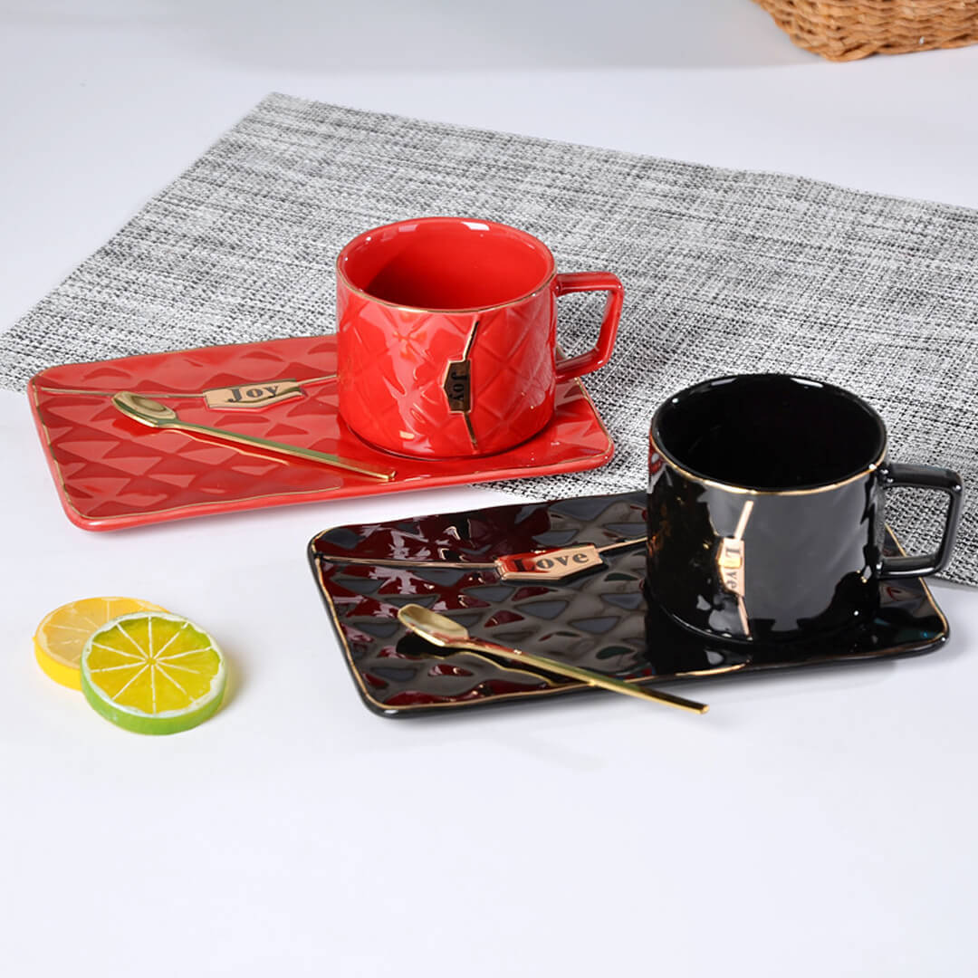 Mother's Day Gift Handbag-Shaped Creative Mug With Saucer & Spoon-Engravingift