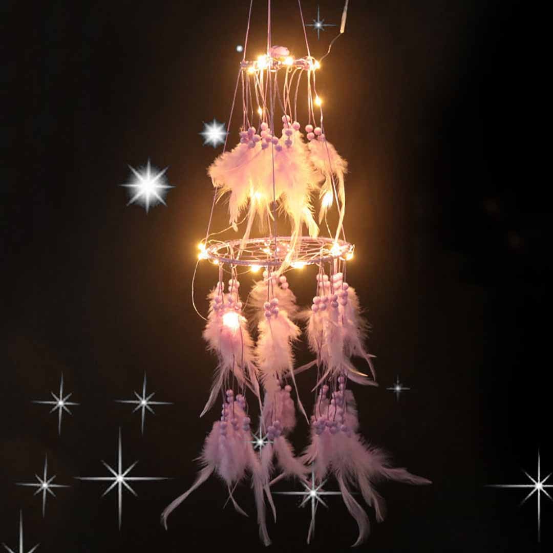 Mother's Day Gift Dream Catcher With String Lights-Engravingift