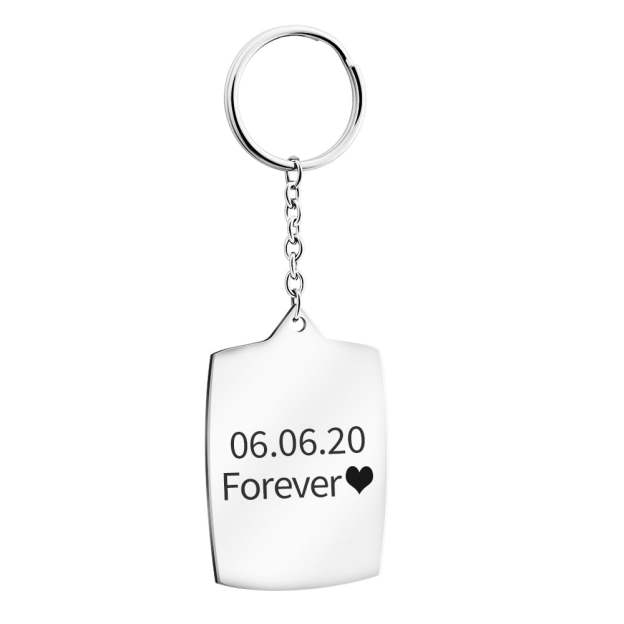 Father's Day Gift Personalized custom name + picture keychain-Engravingift