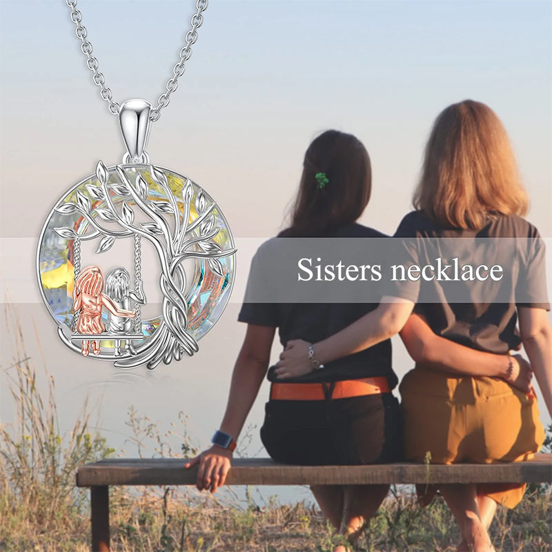 Mother's Day Sisters Gifts Tree of Life Sisters Necklace From Sisters-Engravingift