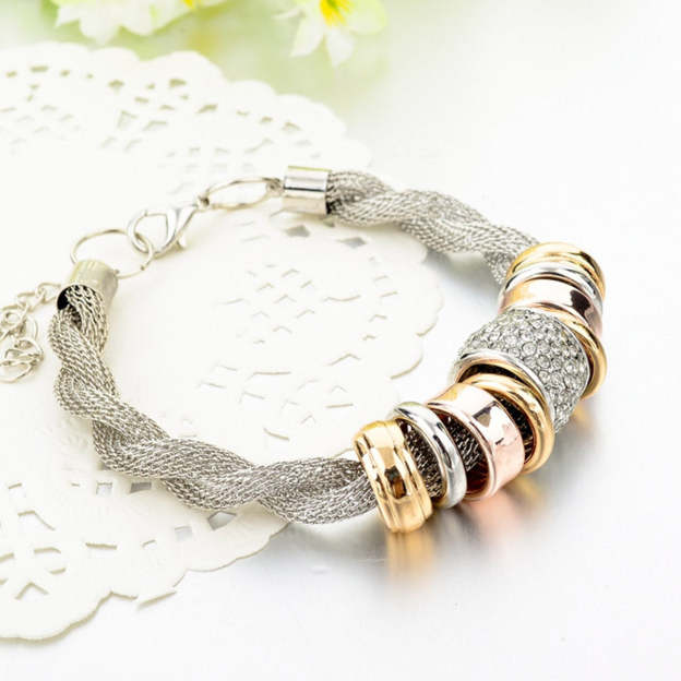 Mother's Day Gift Entwined Silver Metal Bracelet Necklace Bundle Offer-Engravingift