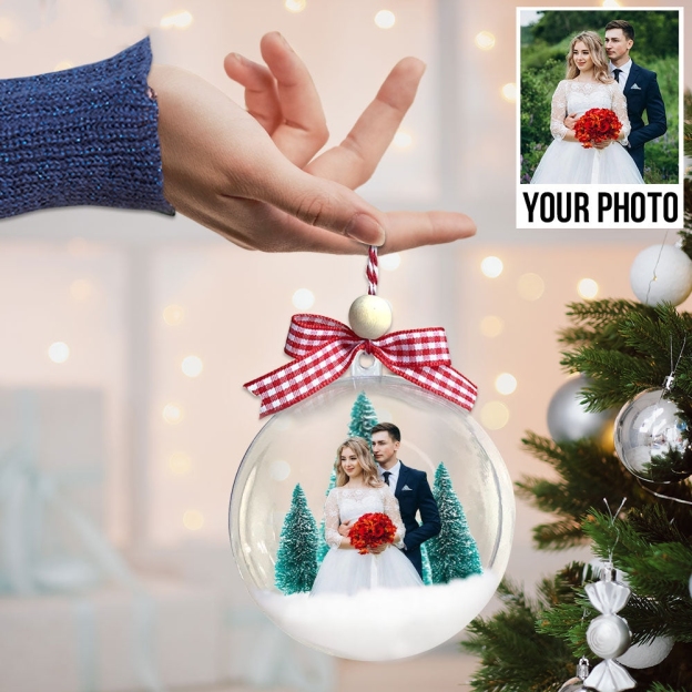 Personalized Photo Christmas Ball Ornament, Personalized Christmas Gifts
