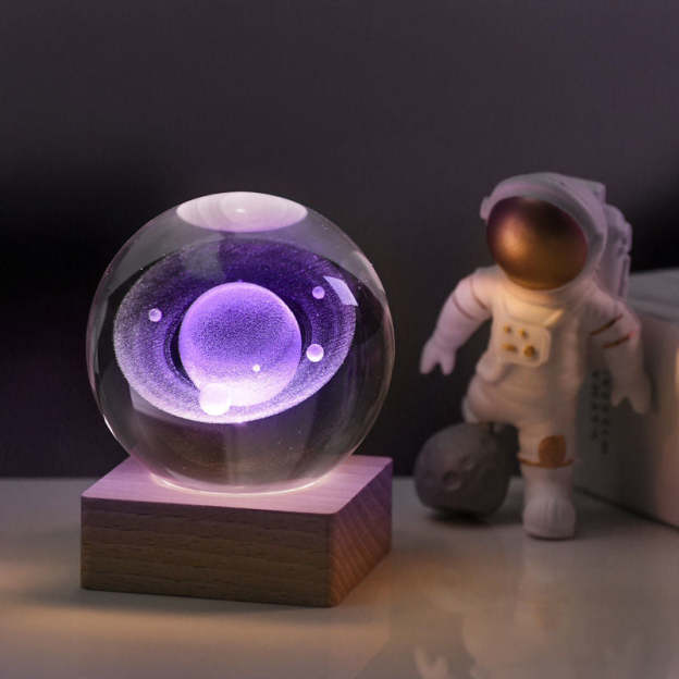 Mother's Day Gift 3D Crystal Ball Nightlight Decorlamp-Engravingift