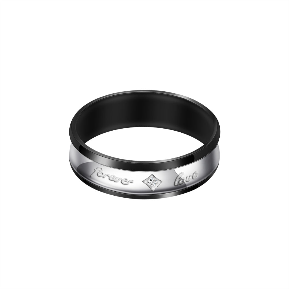 Valentine's Day Gift His & Hers Forever Love Heart Promise  Couples Wedding Ring