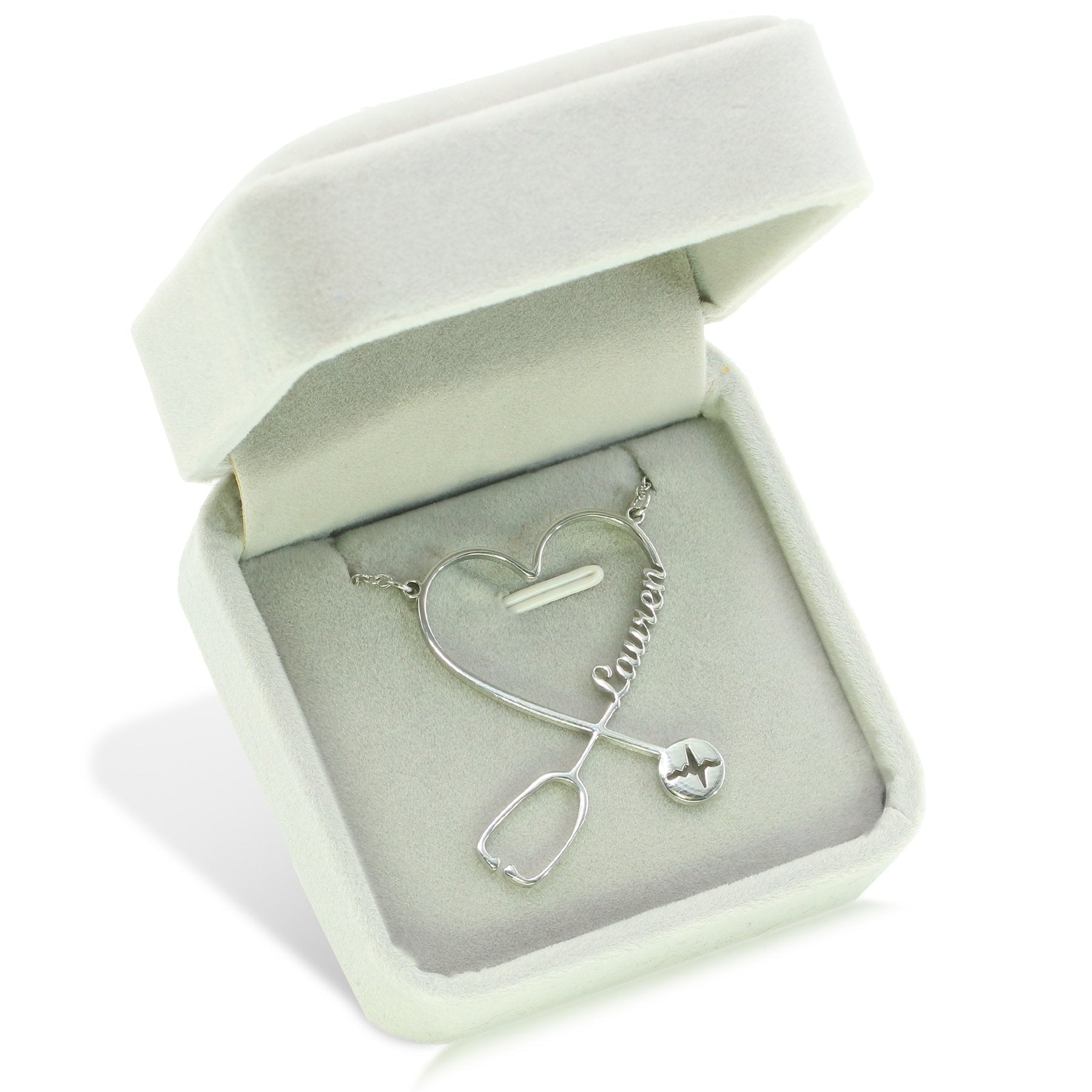 Mother's Day Gift Personalized Stethoscope Necklace-Engravingift