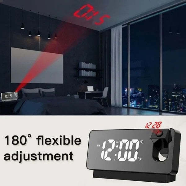 Christmas Gift Mirror projection Alarm Clock-Engravingift