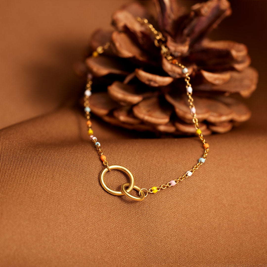 Mother's Day Gift Interlocking Circle Ring Bracelet-For Sisters or Friendship Bracelet-Engravingift
