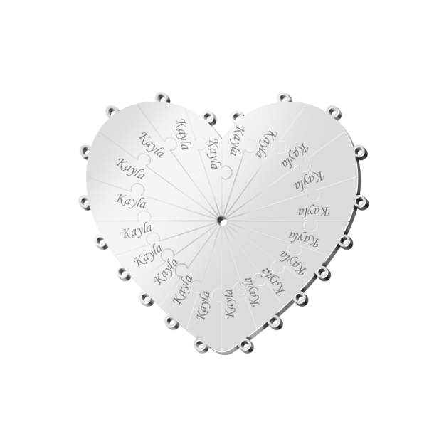 Christmas Gift Family/Sibling/BFF Gift Personalized Heart Puzzle Pieces Necklace or Keychain