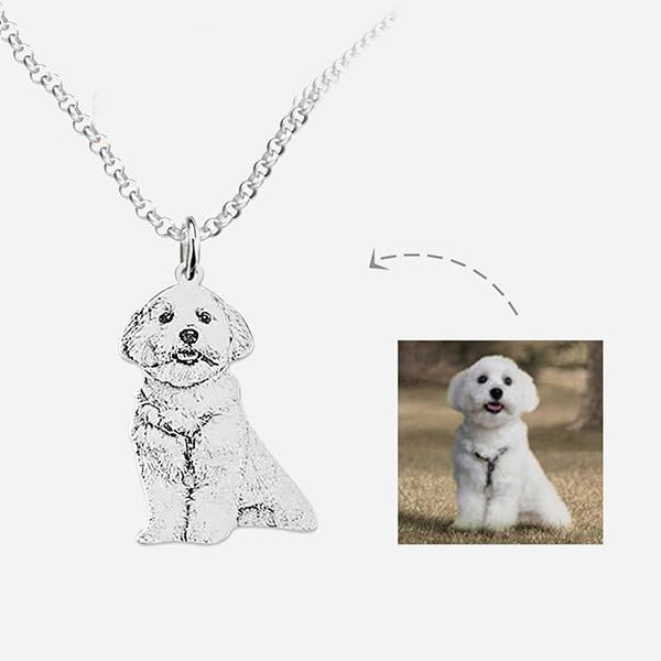 Mother's Day Gift Personalized Pet's Photo Necklace-Engravingift