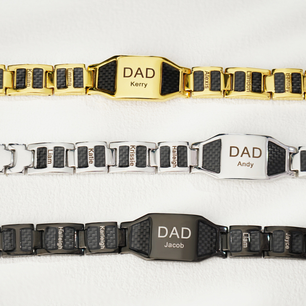 Father's Day Gift Personalized Men Bracelet Custom Name Bracelet for Him