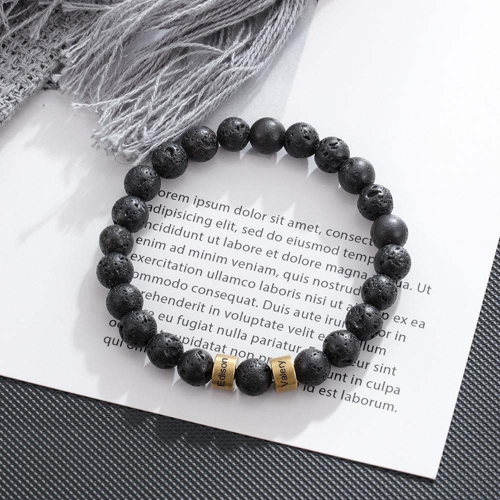 Christmas Gift Tiger Eye Men Bracelet Personalized Beaded Warp Bracelet Gift For Him