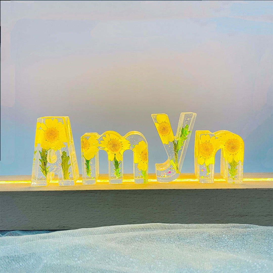 Mother's Day Gift Custom Resin Letter Lamp - HANDMADE-Engravingift