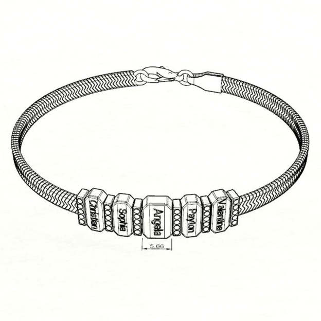 Snake-shaped Chains With Custom Diamond Family Beads