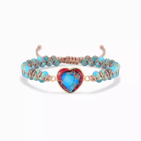 Christmas Gift To My Daughter-in-law You Are My Daughter-In-Heart Jasper Heart Bracelet