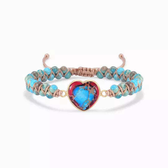 Christmas Gift To My Daughter-in-law You Are My Daughter-In-Heart Jasper Heart Bracelet