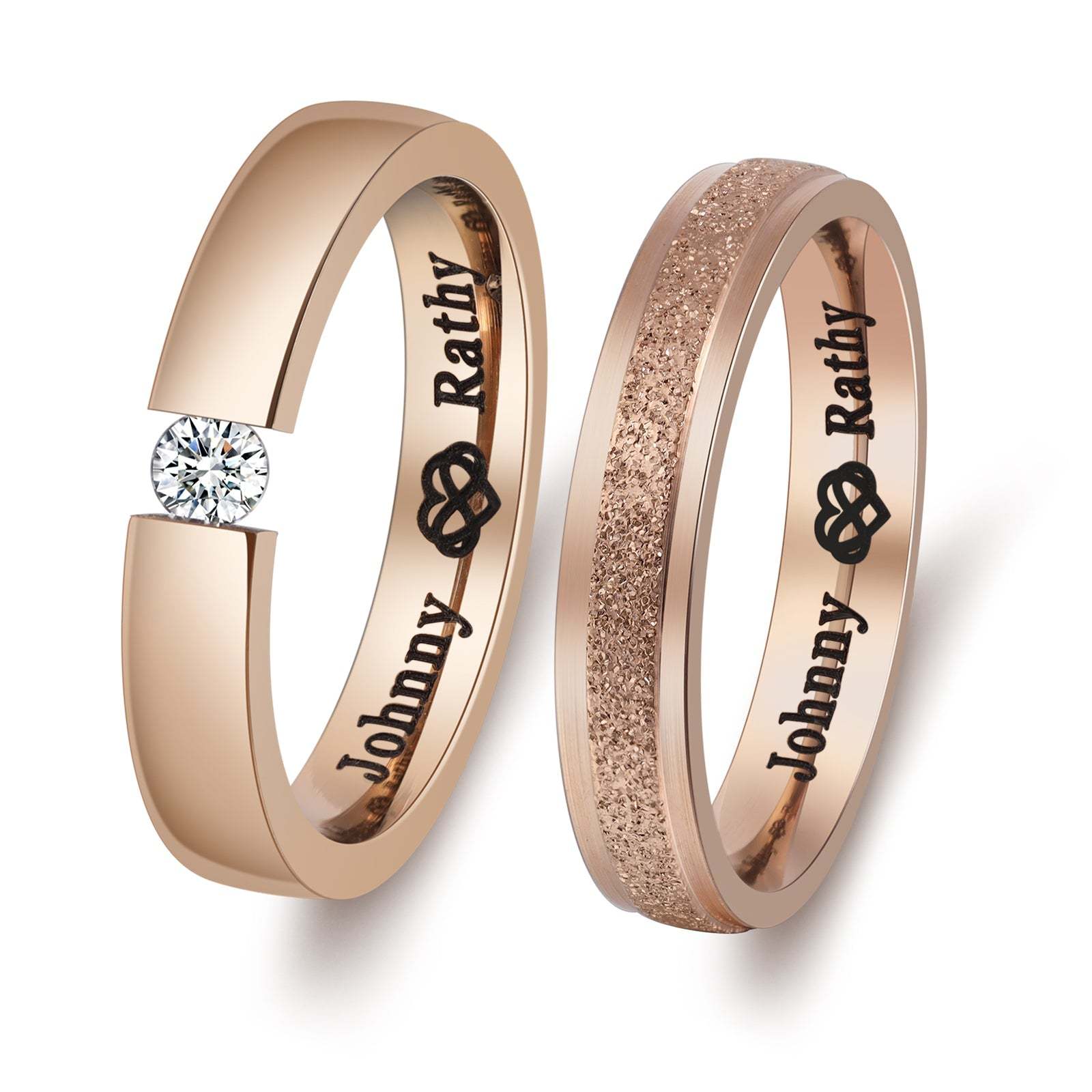 Mother's Day Gift Couple Ring Personalized Infinite Love Matching Rings Gift for Couple Friends BBF-Engravingift