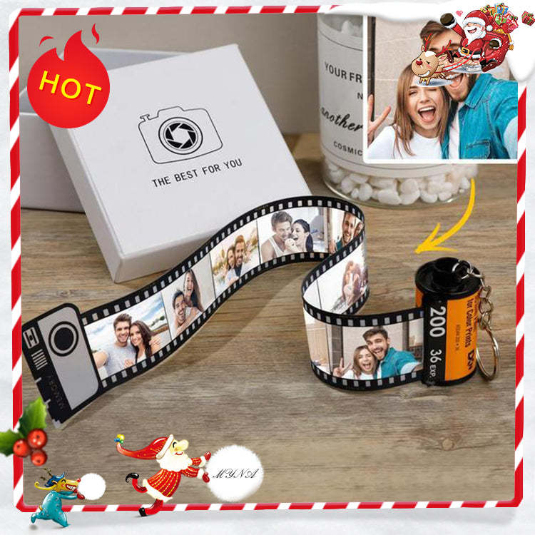 Mother's Day Gift Custom Picture Camera Film Roll Keychain-Engravingift