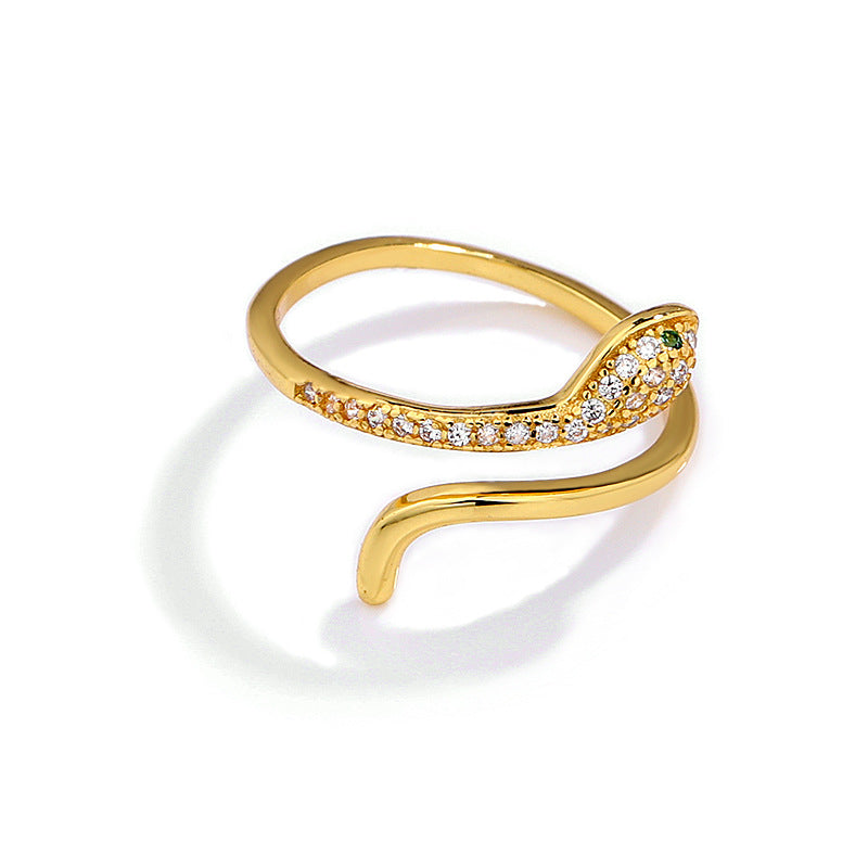 Mother's Day Gift Vintage Snake Ring and Earrings in Gold Gifts for Her-Engravingift