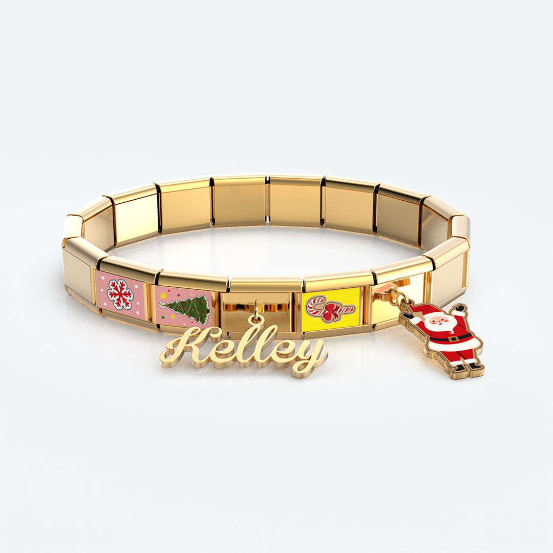 Christmas Gift Personalized Charm Italian Bracelet