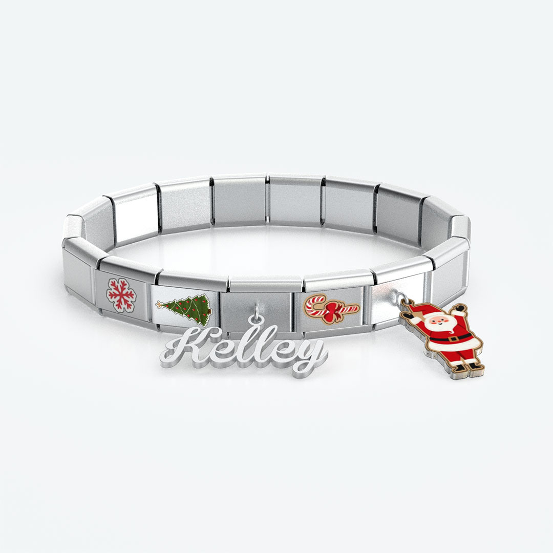 Christmas Gift Personalized Charm Italian Bracelet