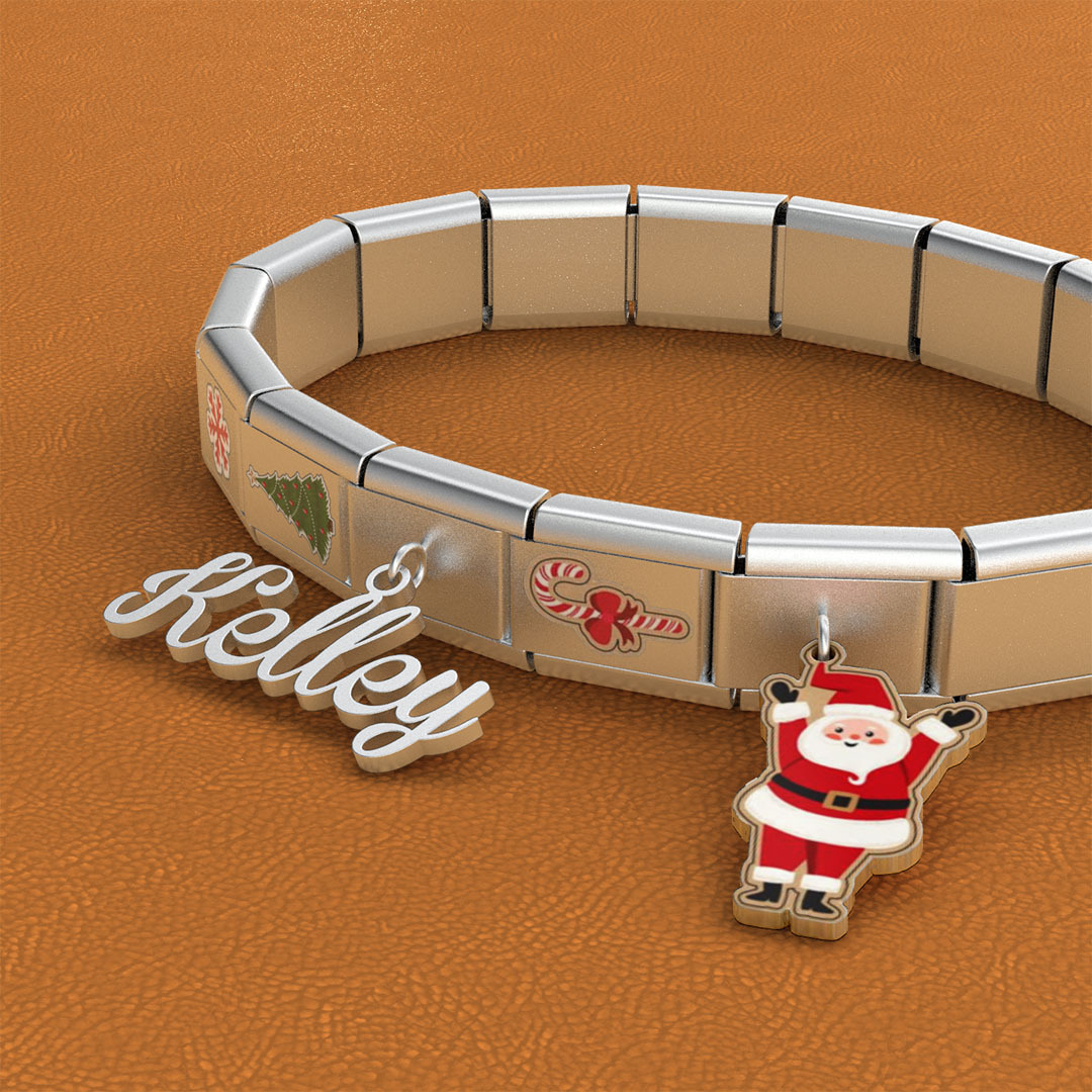 Christmas Gift Personalized Charm Italian Bracelet