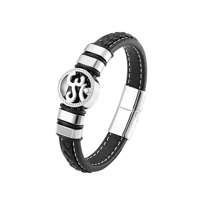 Christmas Gift To Lover Psychological Hint Leather Bracelet Relax Anxiety Birthday Gift "Breathe in Breathe out Move on" For Him-Engravingift