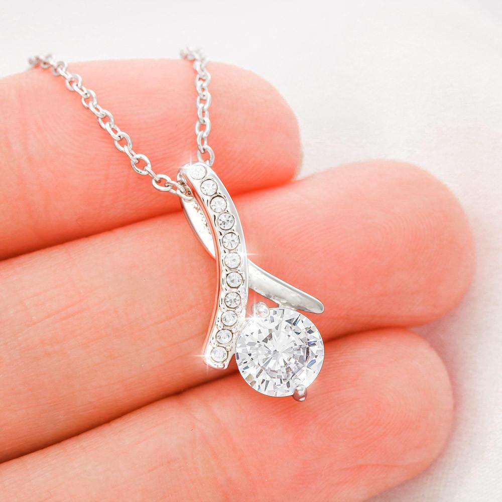 Mother's Day Gift To My Bonus Daughter | Shine Like The Brightest Star Alluring Beauty Necklace Gift Set-Engravingift