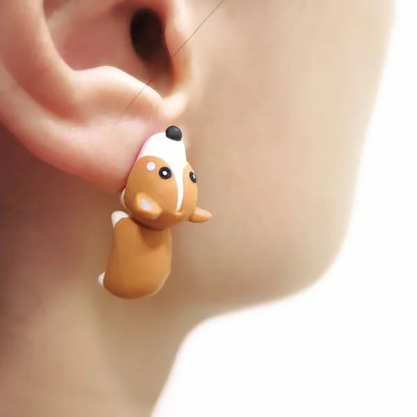 Cute Animal Bite Earrings-Engravingift