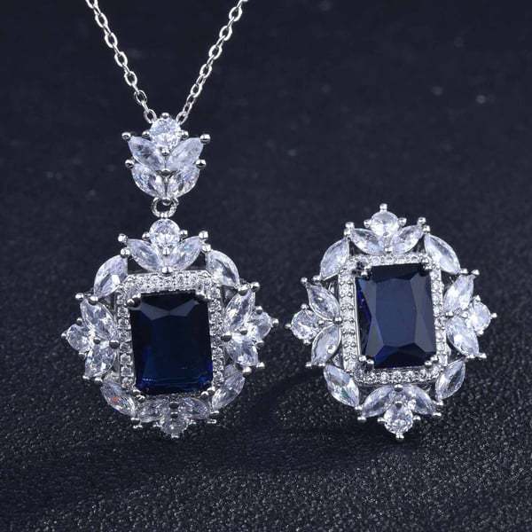 Christmas Gift Luxury gemstone necklace ring