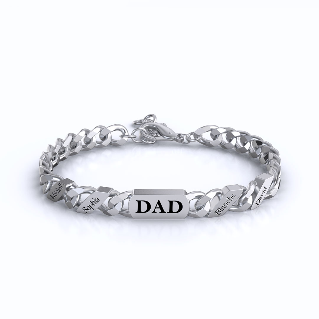 Mother's Day Gift DAD and MOM Cuban Link Bracelet