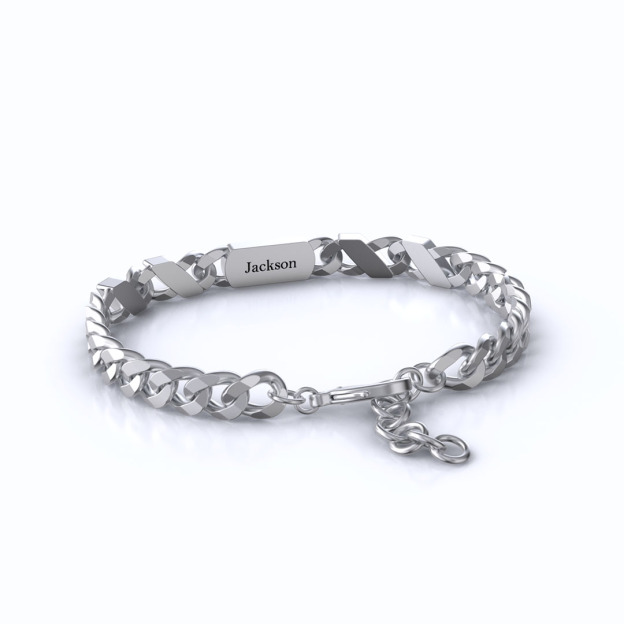 Mother's Day Gift DAD and MOM Cuban Link Bracelet