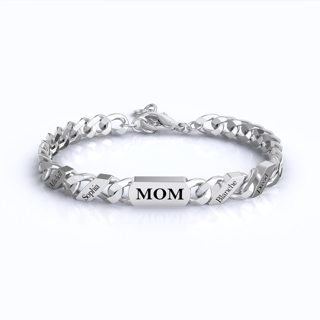 Mother's Day Gift Cuban Link MOM Bracelet