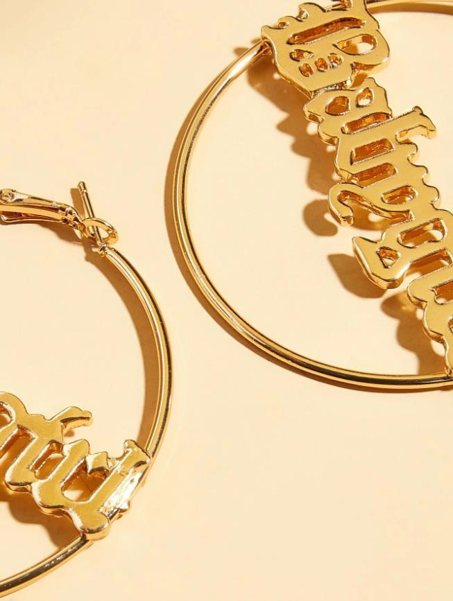 Mother's Day Gift Personalized Name Hoop Earrings Gifts for Her-Engravingift