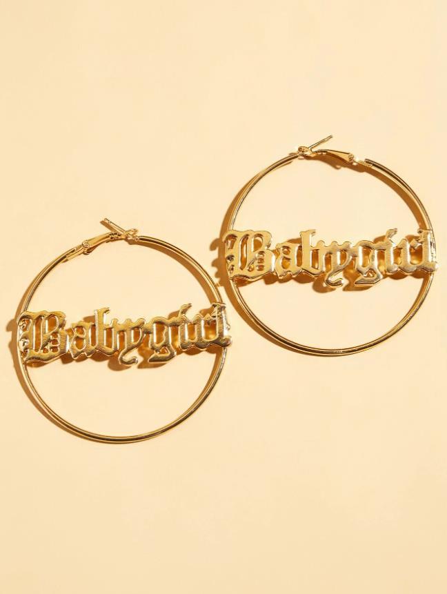 Mother's Day Gift Personalized Name Hoop Earrings Gifts for Her-Engravingift