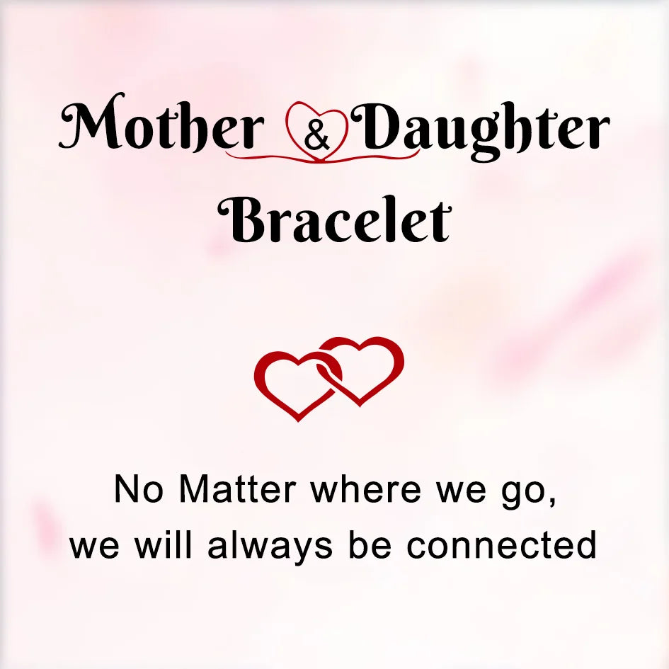 Christmas Gift To My Daughter Mother and Daughter Forever Linked Together Double Heart Bracelet