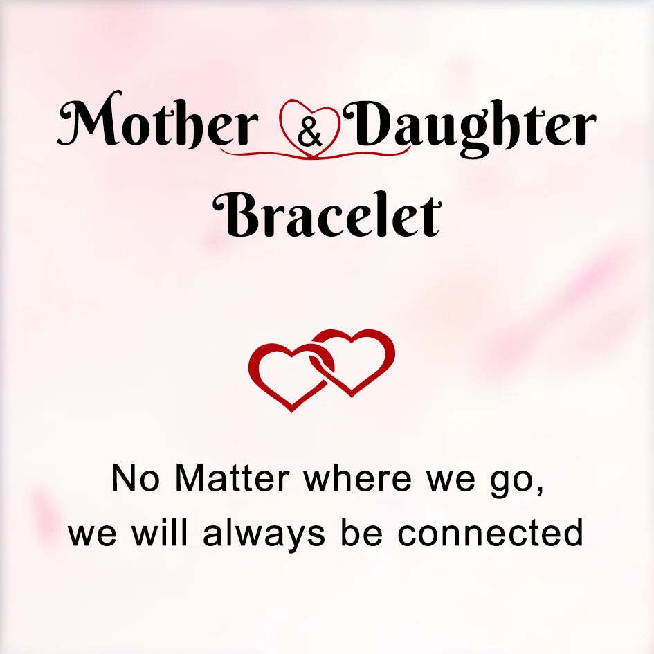 Christmas Gift To My Daughter Mother and Daughter Forever Linked Together Double Heart Bracelet