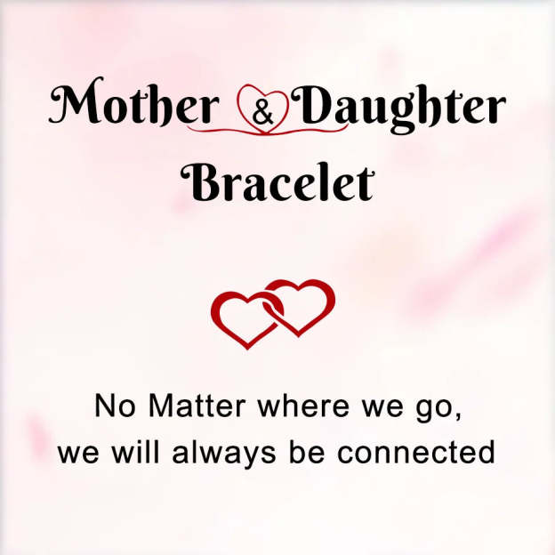 Christmas Gift To My Daughter Mother and Daughter Forever Linked Together Double Heart Bracelet