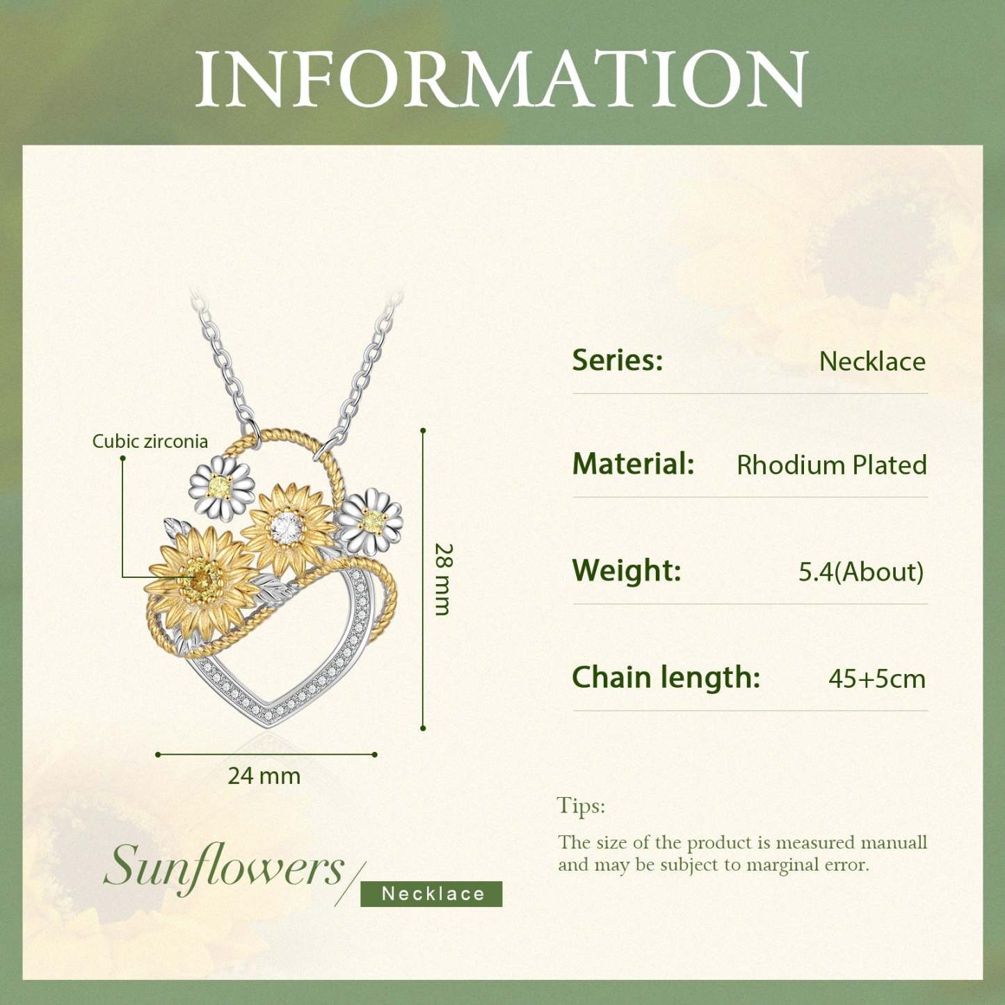 Mother's Day Gift For My Daughter - I am incomplete without you Heart Sunflower Necklace-Engravingift